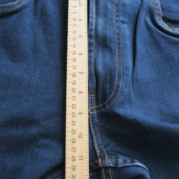 JACHS NEW YORK men's Comfort Stretch Dark Wash Blue Denim Jeans  40x32 (0570) - Picture 10 of 13